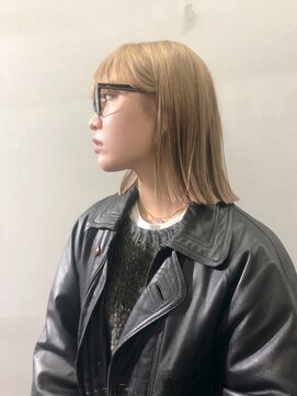 カッツヘアー(KATZHAIR) ブロンドヘア//ワンレンボブ