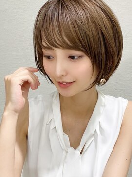 シルクレイ 吉祥寺店(Silk-lei) 大人かわいいフェザーバング愛されショートブラウン30代吉祥寺