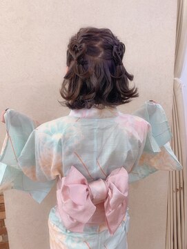 ラビス 浦和(Lovis) デザインカラー/レイヤーカット/ウェットヘア/夏のヘアアレンジ