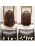 カットカラー髪質改善トリートメント