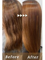 ヘアー リードレス(hair Re:dress)&nbsp;柔らか美髪明るめブラウン髪質改善ストレート