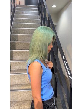 アンダーバーホワイト(_white) ハイトーン×グリーン