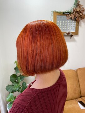 エルフゥ(Elle fou) ボブ　オレンジ