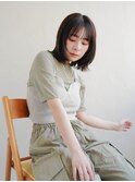 前髪/マチルダボブ/ピンクベージュインナー/グレージュ[甲府駅]