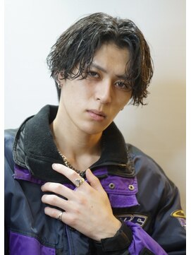 ブリーチ 原宿店(BLEACHi) 波巻きパーマ/センターパート/ツイストスパイラルパーマ/眉毛