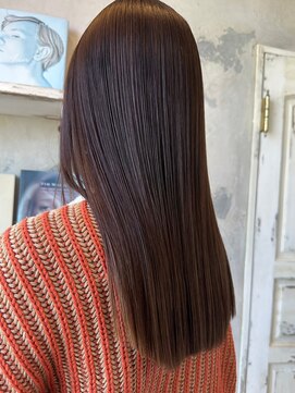 ニュイ(NUIT) ブルーブラックブリーチグレージュ髪質改善トリートメント30代