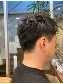 メンズカットメンズパーマ大人メンズベリーショート　４