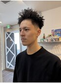 テーパーフェードスパイキーショート