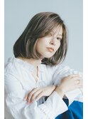 大人ボブスタイル/透明感カラー