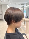 くびれショート髪質改善カラー丸みショートツーブロックショート
