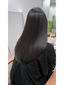 リエート 四条河原町(Lieto) 髪質改善艶髪暗髪セミロングボブオリーブカラー10代20代30代