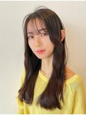 《Agu hair》うる艶シースルーバング×numberA.ベースケアミルク