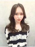 【小顔レイヤーカット】暗髪/韓国風巻き/ミディアム/小顔
