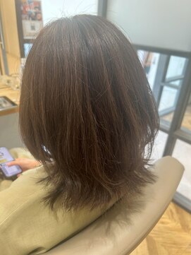 ヘア ルーナ バイ アプリーレ(hair lune by Aprire) チョコレートベージュ小顔ひし形くびれ外ハネミディアム20代30代