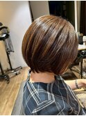 ショート/ボブ/アッシュブラウンベージュ