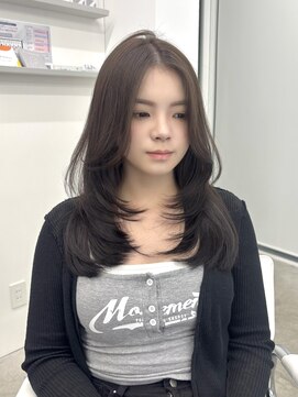 アイシー 表参道(ICY) ハッシュカット/レイヤーカット/オリーブベージュ/韓国ヘア