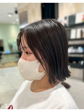アース モード 新小岩店(EARTH/M) 外ハネ×シースルーバングボブ