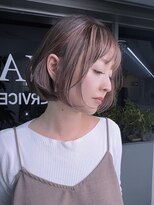 イエナ 渋谷(IENA)&nbsp;★☆ピンクメッシュ暖色ハイライトショートボブシースルーヘアカ