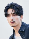 メンズパーマニュアンスパーマフェザーパーマセンターパート