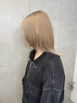 レオクマ 長野(REOKUMA)&nbsp;300. ミルクティーベージュ/くびれミディ/前髪/韓国