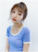 ルーズポニー_クールショートピンクベージュボブルフ_8026