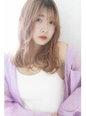 フレンチガーリーキャラメルベージュシースルー前髪361