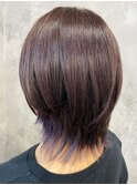 デザインカラー／レイヤーカット/ウエットヘア/オリーブベージュ