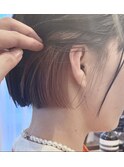 襟足ポイントカラーでさりげなく♪