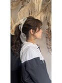 高めの可愛い系ポニーテール