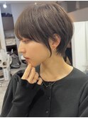 モードに大人可愛いダークアッシュイメチェンショートボブ