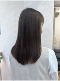 髪質改善韓国風ストレートアッシュベージュ【中居】