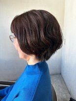 ソイクフ 四条大宮店(SOY-KUFU)&nbsp;20代30代40代◎大人可愛いグレーベージ前髪パーマショートボブ