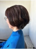 20代30代40代◎大人可愛いグレーベージ前髪パーマショートボブ