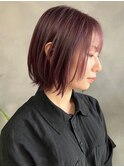 ショートボブーピンクブラウングレージュカラー20代30代40代50代