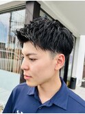 爽やかツーブロック【アップバングショート】