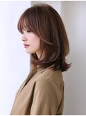 ◎暗めカラーグランマッシュフェイスフレーミングデザインカラー