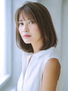 アルトリスト(Altruist Aging×HAIR&SPA) ★ダークアッシュ大人ガーリーボブ着物ミディアムレイヤーカット