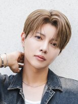 オーシャントーキョー 心斎橋(OCEAN TOKYO WEST) メンズベージュセンターパートシースルーナチュラルヘア