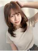 柔らかく流れるレイヤーロング/レイヤーカット/透明感カラー