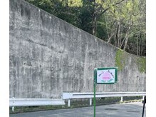 ドクターモモ(Dr.MOMO)の雰囲気(入り口に私の手作り道しるべこれが見えたら川沿いに奥まで!)