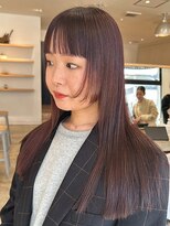 ケシキ 佐賀(keshiki)&nbsp;顔まわりカット/レイヤーカット/ピンクラベンダーブラウン