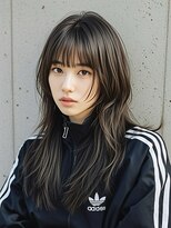 エイチ ウルフカット 大阪梅田(811)&nbsp;50代ハンサムショートショートバレイヤージュクラゲヘアパーマ