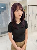 ステラ ヘア デザイン サロン(STELLA hair design salon)&nbsp;セミロングレイヤー　シルバーパープル　【杉若】