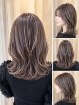 アース 川口店(HAIR&MAKE EARTH) 白髪ぼかしハイライト×柔らかレイヤーで上品な大人カラー
