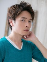 モッズヘア メン 南越谷南口店(mod's hair men)&nbsp;七三かき上げ刈り上げないダウンパーマくせ毛風ショート20代b1