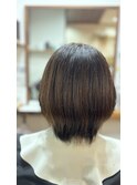 【40代50代】白髪ぼかしハイライト×ツヤ質感ボブ/髪質改善