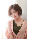 ショートでもかけられる顔周りに動きを出した低温デジタルパーマ
