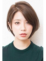 モニカ 西宮北口(Monica)&nbsp;大人かわいい伸ばしかけグレージュナチュラルボブ