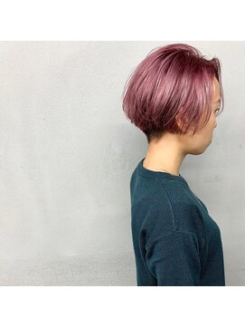 タグ(#tag) #ピンクバイオレットの刈り上げショート