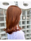 韓国スタイル オレンジブラウン